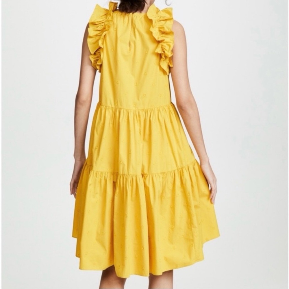 Ulla Johnson Yellow Ruffled High-Low Dress - Picture 2 of 10